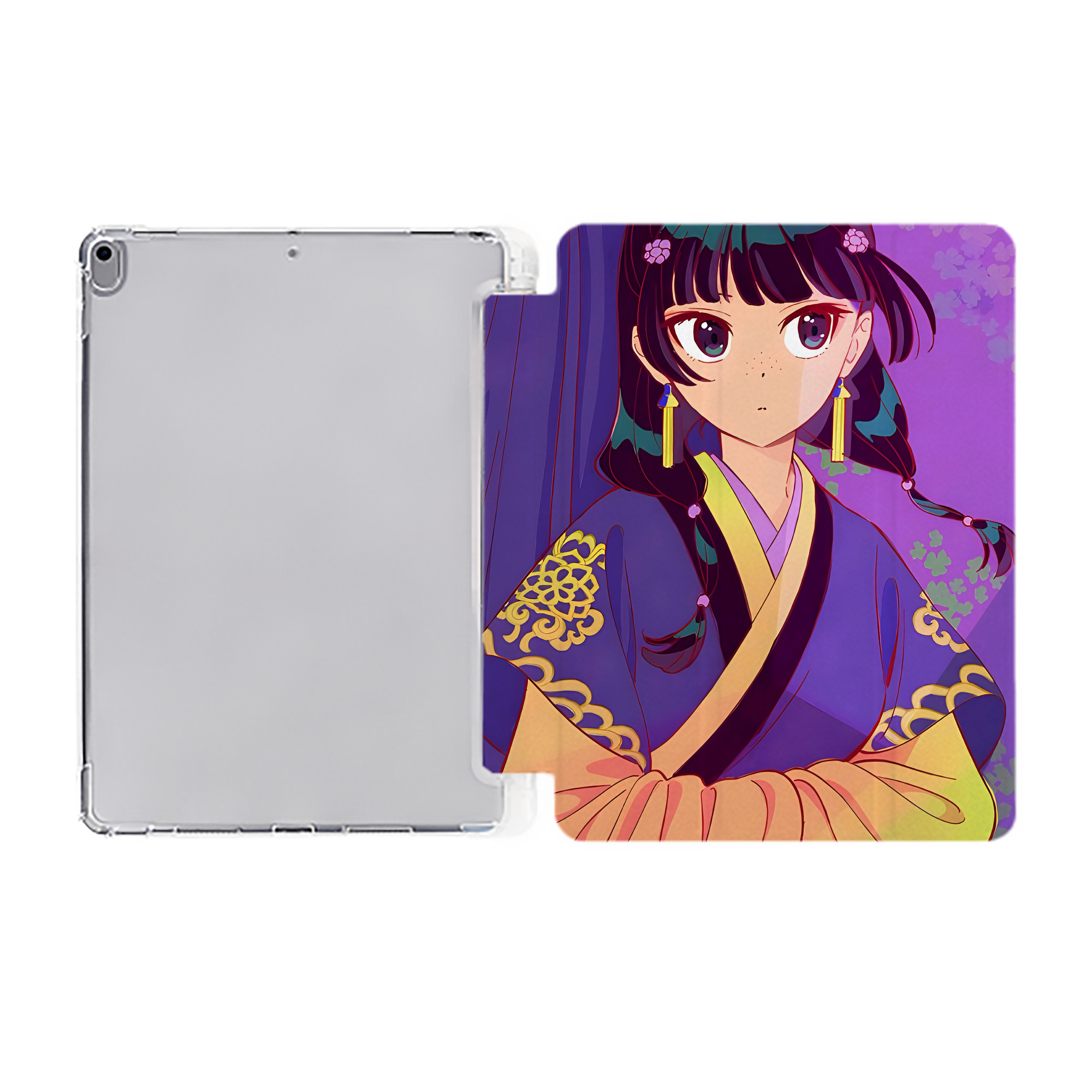 （画像用） 薬屋のひとりごと The Apothecary Diaries IPad ケース ペン収納付き 三つ折りスタンド PUレザー×シリコン 対応機種9.5/10.5/10.9インチ